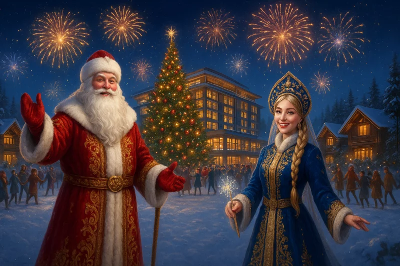 Новый-год на базе отдыха остров приключений в Нижнем Новгороде