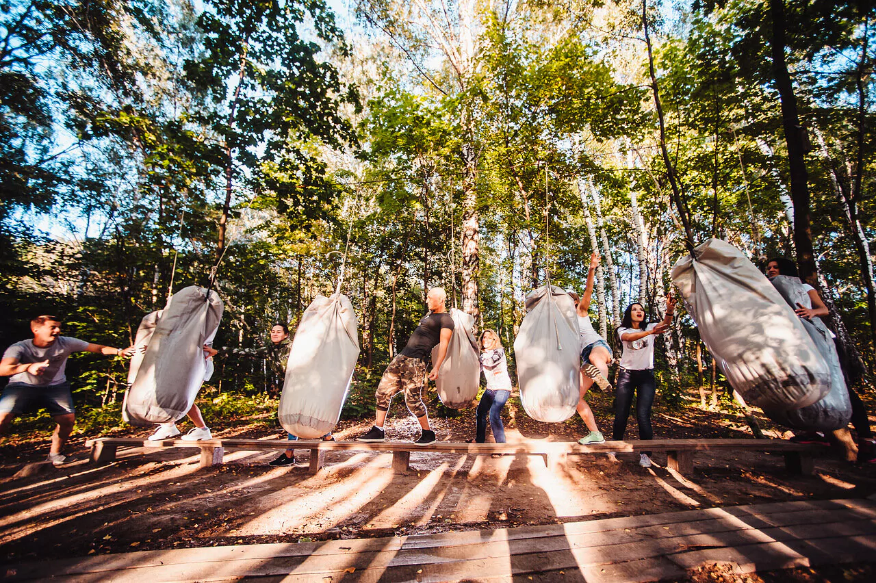 Организация и проведение тимбилдингов в формате полосы препятствий в Нижнем Новгороде На базе отдыха Остров Приключений